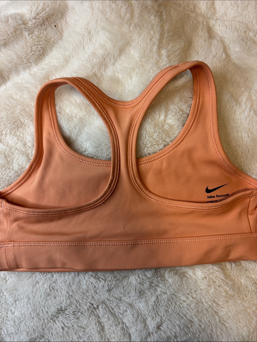 Nike Peach Racerback Sports Bra - Coral Peach - Picture 2 of 2